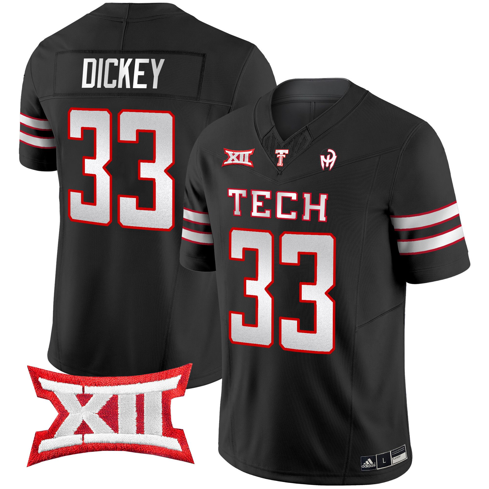 Men Texas Tech Red Raiders #33 Dickey Black 2024 Patrick Mahomes Symbol Vapor Limited NCAA Jersey style 1